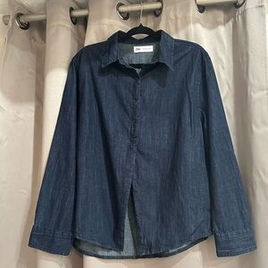 Zara New Denim Button up Shirt